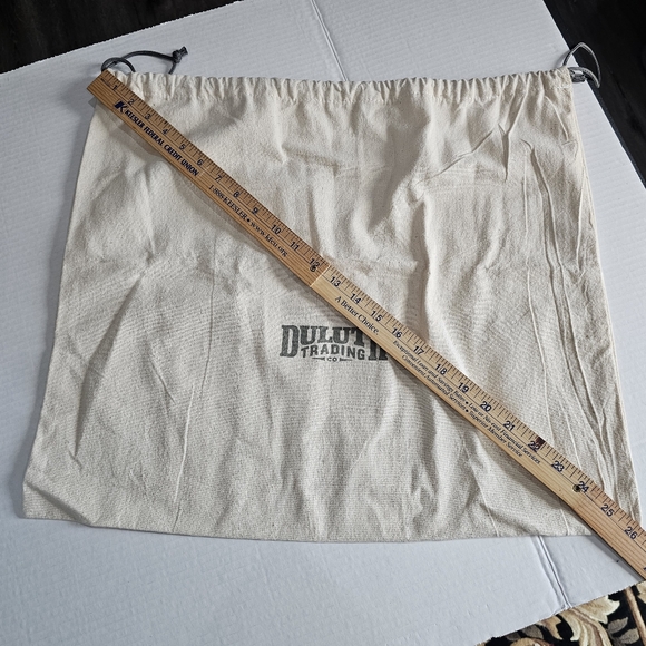 Duluth Trading Co Light Tan Canvas Drawstring Dust Bag Approx 17.5" x 21" Large - Picture 11 of 12